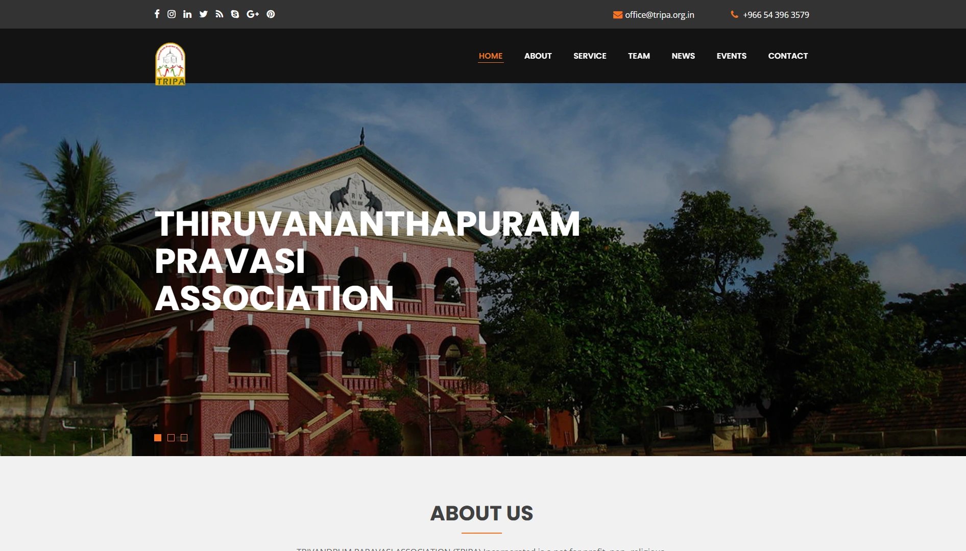 TRIPA Thiruvananthapuram Pravasi Association website